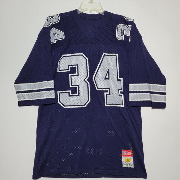 Sand Knit Macgregor Dallas Cowboys Hershel Walker #34 NFL Football Jersey Large - Picture 2 of 14